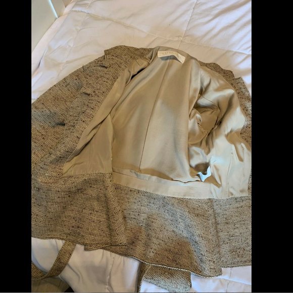 VALENTINO SUIT WOMEN'S VINTAGE BROWN CREAM BELT 6 - Picture 4 of 8